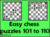 Solve the free easy chess puzzles. Train and improve your chess game, strategy and tactics. You can download the easy chess puzzles worksheets in pdf form for print.