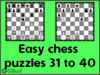 Easy Chess Puzzles 31 to 40
