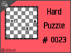 Hard  Chess puzzle # 0023 - Mate in 5 moves