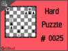 Hard  Chess puzzle # 0025 - Avoid checkmate in 2 moves