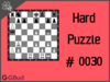 Hard  Chess puzzle # 0030 - Gain queen