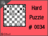 Solve the hard chess puzzle 34. Mate in 3 moves. Train and improve your chess game, strategy and tactics
