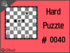 Hard  Chess puzzle # 0040 - Gain queen
