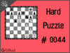 Hard  Chess puzzle # 0044 - Mate in 4 moves