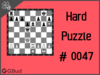 Hard  Chess puzzle # 0047 - Mate in 3 moves