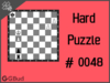 Hard  Chess puzzle # 0048 - Mate in 3 moves