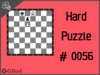 Hard  Chess puzzle # 0056 - Get a queen in 5 moves