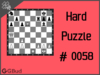Hard  Chess puzzle # 0058 - Gain knight