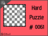 Solve the hard chess puzzle 61. Mate in 3 moves. Train and improve your chess game, strategy and tactics