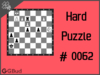 Solve the hard chess puzzle 62. Get a queen in 4 moves. Train and improve your chess game, strategy and tactics