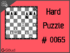 Hard  Chess puzzle # 0065 - Mate in 2 moves