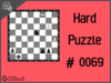 Hard  Chess puzzle # 0069 - Capture opponent's pawn in two moves