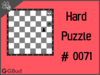 Hard  Chess puzzle # 0071 - Get a queen in 4 moves
