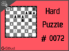 Hard  Chess puzzle # 0072 - Mate in 3 moves