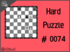 Hard  Chess puzzle # 0074 - Mate in 3 moves