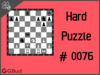 Hard  Chess puzzle # 0076 - Mate in 3 moves