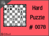 Hard  Chess puzzle # 0078 - Mate in 3 moves