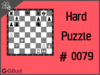 Hard  Chess puzzle # 0079 - Gain opponent's queen in 3 moves
