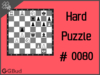 Hard  Chess puzzle # 0080 - Mate in 3 moves