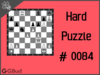 Hard  Chess puzzle # 0084 - Mate in 3 moves