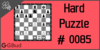 Solve the hard chess puzzle 85. Mate in 3 moves. Train and improve your chess game, strategy and tactics
