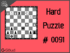 Solve the hard chess puzzle 91. Mate in 5 moves. Train and improve your chess game, strategy and tactics