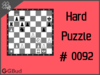 Hard  Chess puzzle # 0092 - Mate in 4 moves