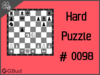Solve the hard chess puzzle 98. Mate in 3 moves. Train and improve your chess game, strategy and tactics