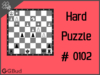 Solve the hard chess puzzle 102. Mate in 3 moves. Train and improve your chess game, strategy and tactics