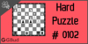 Solve the hard chess puzzle 102. Mate in 3 moves. Train and improve your chess game, strategy and tactics