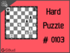 Hard  Chess puzzle # 0103 - Gain opponent's queen in 2 moves