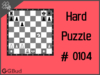 Hard  Chess puzzle # 0104 - Mate in 3 moves