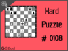 Solve the hard chess puzzle 108. Gain opponent's queen in 3 moves. Train and improve your chess game, strategy and tactics
