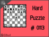Hard  Chess puzzle # 0113 - Mate in 3 moves
