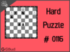 Solve the hard chess puzzle 116. Mate in 3 moves. Train and improve your chess game, strategy and tactics