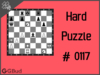Solve the hard chess puzzle 117. Mate in 3 moves. Train and improve your chess game, strategy and tactics