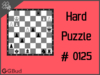 Hard  Chess puzzle # 0125 - Mate in 3 moves