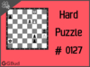 Solve the hard chess puzzle 127. Mate in 2 moves. Train and improve your chess game, strategy and tactics