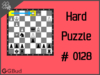 Solve the hard chess puzzle 128. Gain opponent's rook. Train and improve your chess game, strategy and tactics