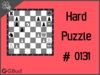 Hard  Chess puzzle # 0131 - Mate in 2 moves