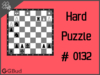 Hard  Chess puzzle # 0132 - Mate in 3 moves