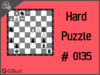 Solve the hard chess puzzle 135. Mate in 3 moves. Train and improve your chess game, strategy and tactics
