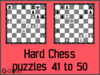 Solve the hard chess puzzles. Train and improve your chess game, strategy and tactics. You can download the hard chess puzzles worksheets in pdf form for print.