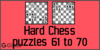 Solve the hard chess puzzles. Train and improve your chess game, strategy and tactics. You can download the hard chess puzzles worksheets in pdf form for print.