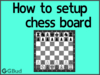 Explanations for setting up a chess board for a initial position. How pieces are arranged are shown