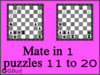 Mate in 1 move puzzles 11 to 20