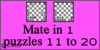 Solve the checkmate in one move puzzles 11 to 20 in chess. Train and improve your chess game, strategy and tactics