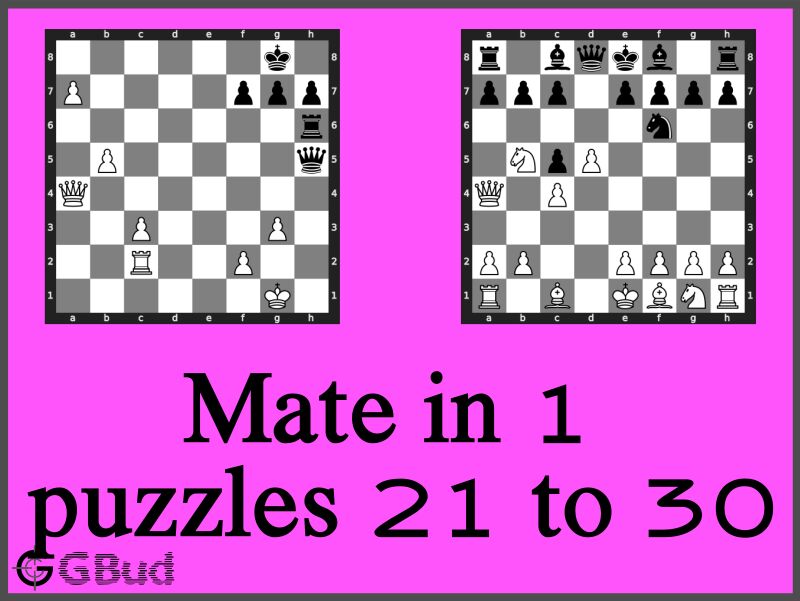 Medium Chess Puzzles 21 to 30