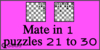 Solve the checkmate in one move puzzles 21 to 30 in chess. Train and improve your chess game, strategy and tactics