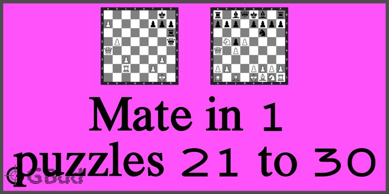 Mate in 3 moves puzzles 21 to 30
